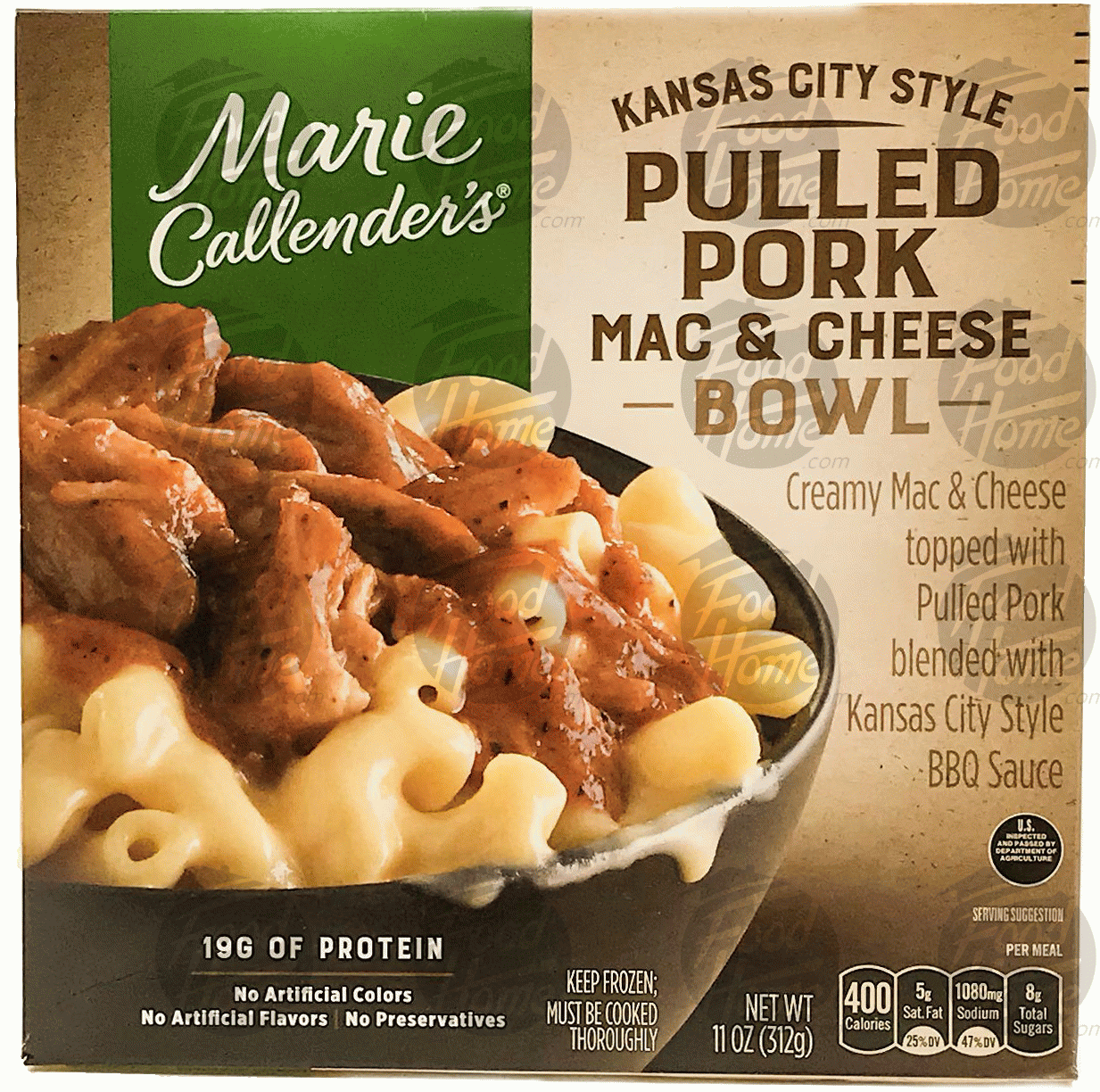 Marie Callender's Bowls  pulled pork mac & cheese bowl, kansas city style, frozen entree Full-Size Picture